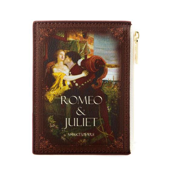 Handbags - 6508 Romeo and Juliet Brown Book Themed Coin Purse for Book Lovers - Ideal